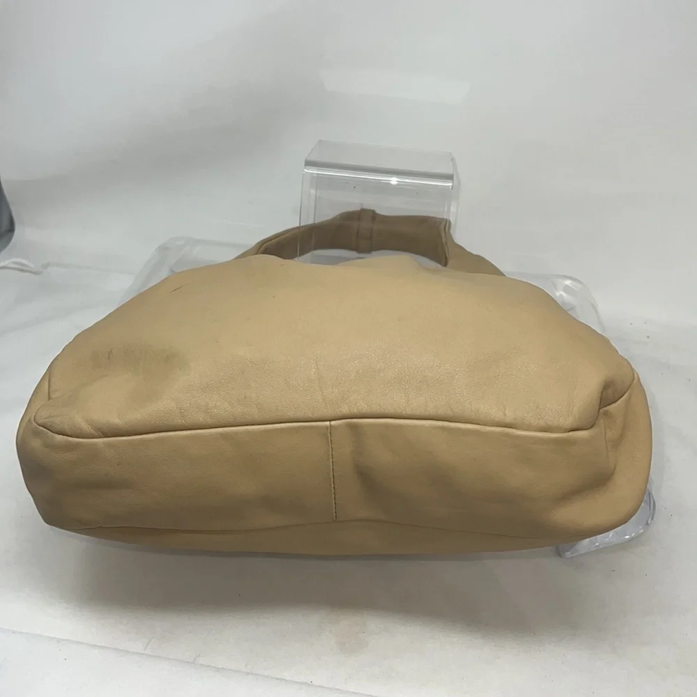 Salvatore Ferragamo Nude Light Weight Soft Leather Shoulder Bag